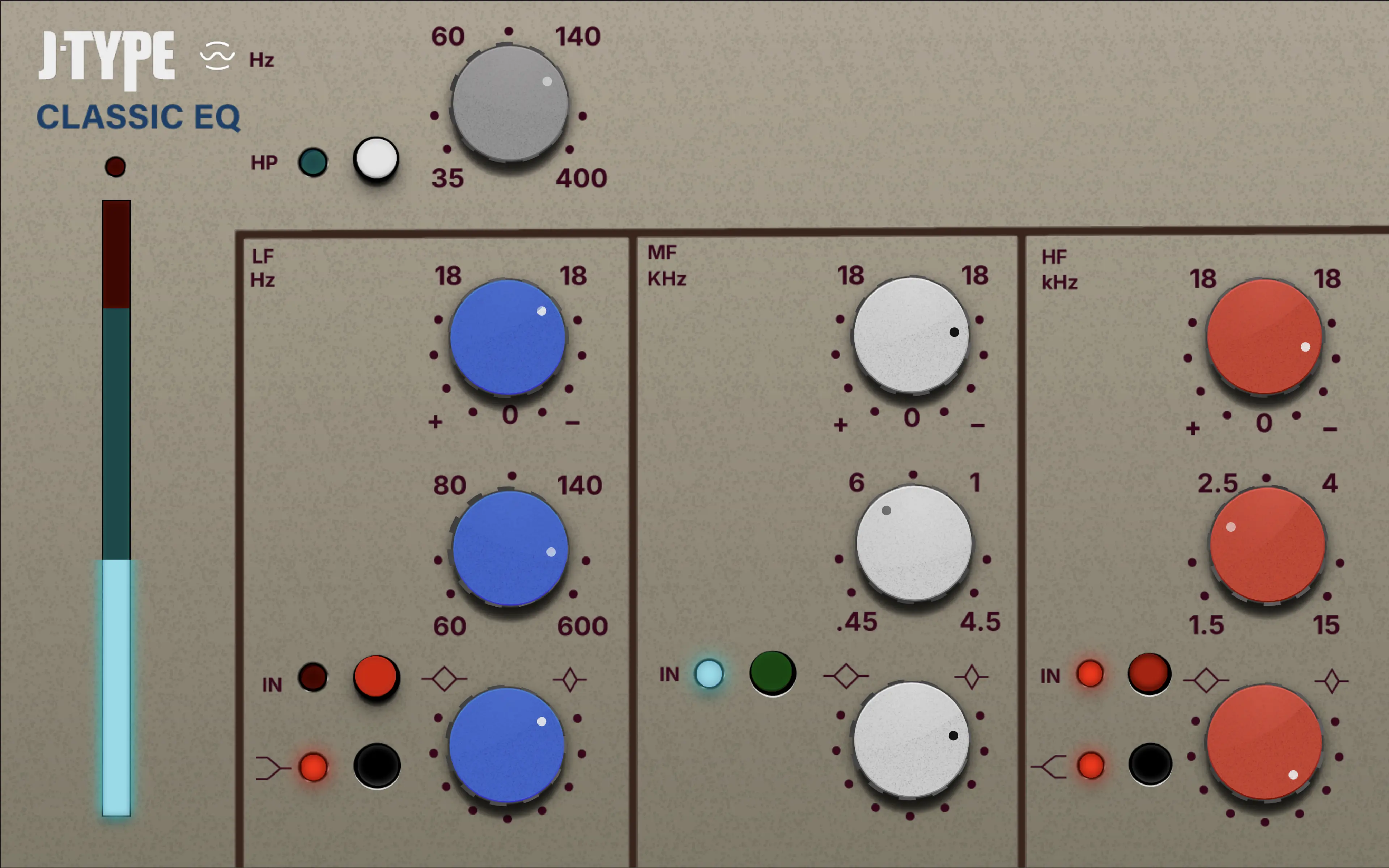J-Type CLASSIC EQ GUI SEPIA Module